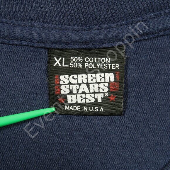 Vintage Screen Stars Atlanta Braves NL Champs 91 Shirt Men XL Blue Single Stitch - Picture 7 of 7